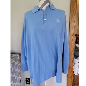 Peter Millar Long Sleeve Polo Light Blue Medium Lake Nona